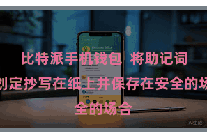 比特派手机钱包 将助记词按划定抄写在纸上并保存在安全的场合