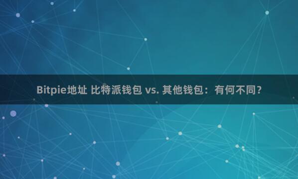 Bitpie地址 比特派钱包 vs. 其他钱包：有何不同？