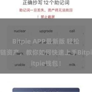 Bitpie APP最新版 轻松管理多链资产，教你如何快速上手Bitpie钱包！