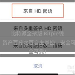 比特派全球版 Bitpie钱包：资产百分之百自主掌控，安全可靠！