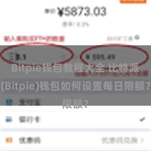 Bitpie钱包教程大全 比特派(Bitpie)钱包如何设置每日限额？