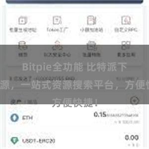 Bitpie全功能 比特派下载资源，一站式资源搜索平台，方便快捷！