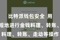 比特派钱包安全  用户不错简短地进行金钱料理、转账、走动等操作