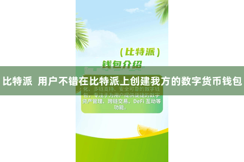 比特派  用户不错在比特派上创建我方的数字货币钱包